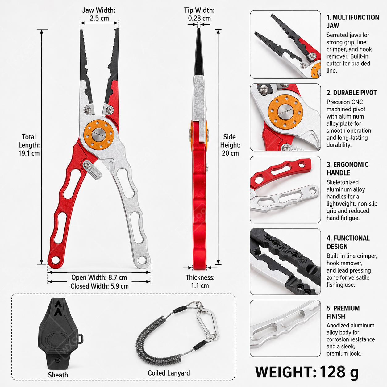 WXCOO Alicates para Anillos Di - Fishing Equipment Hanger reseña y precio