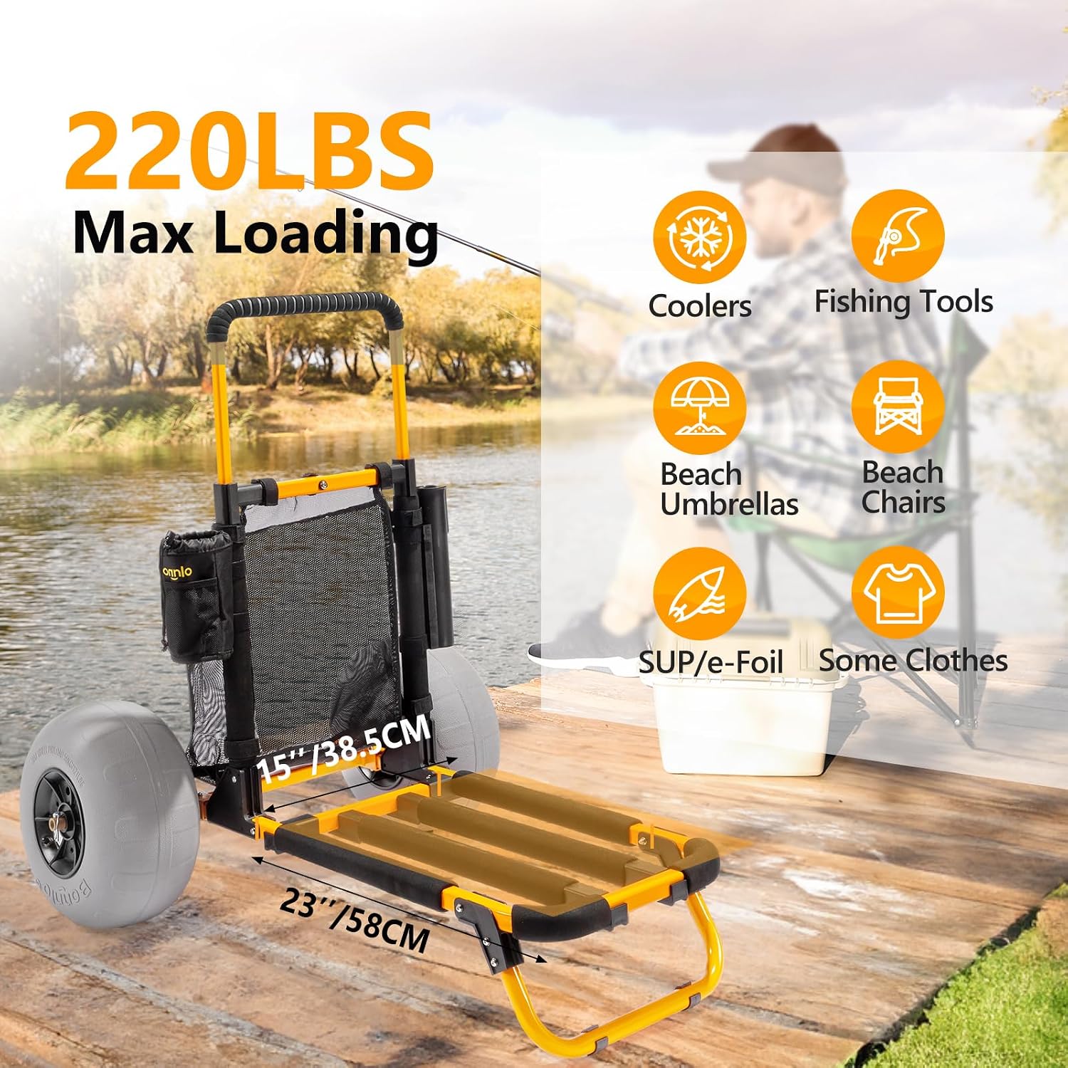 Carrito de Pesca para Playa Bo - Rod Holder Fishing reseña y precio